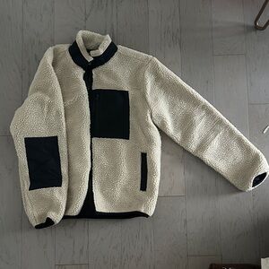 Sonoma Black and Cream Sherpa Jacket
